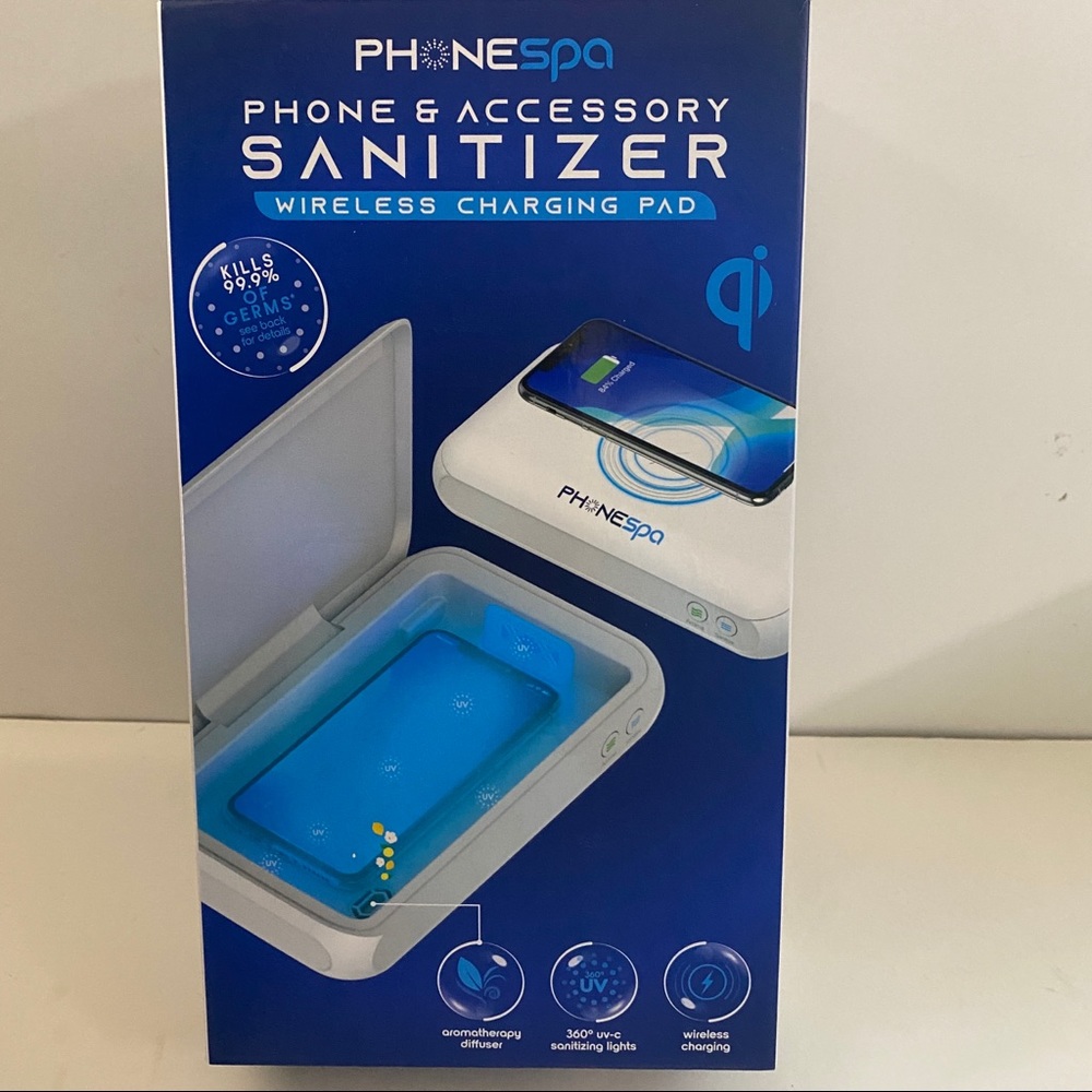 Phone and accessory Sanitizer WirelessCharging Pad